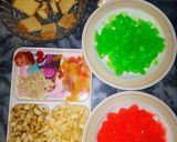 A picture of step 3 of 3 layered~Custard Fruit trifle.