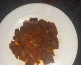 A picture of step 6 of Peppered kpomo.