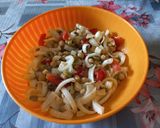 A picture of step 5 of Chickpea Salad with Tomatoes, Olives, Parmesan, and Fennel.