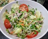 Hình bước làm 5 của món Salad Eat clean rau mầm
