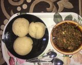 A picture of step 1 of Eba & egusi soup🌶🥣🍽.