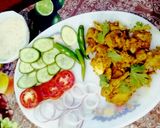 A picture of step 6 of Chicken Tikka in fry Pan🍗😋.