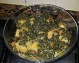 A picture of step 3 of Chard sautéed with turnips.