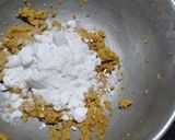 A picture of step 2 of Besan Ladoo.