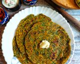 A picture of step 8 of Bathua Lachcha Paratha.