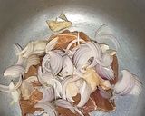 A picture of step 1 of Shaljam Palak Gosht.