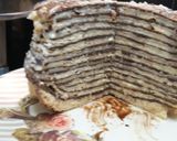 A picture of step 6 of Chocolate crepe cake.