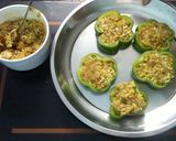 A picture of step 4 of Stuffed capsicum rings.