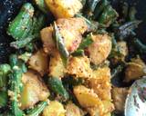 Potato beans coconut sabzi recipe step 2 photo