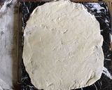 A picture of step 2 of California Farm Serrano Ham & Brie Pizza.