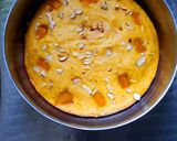 A picture of step 5 of Eggless Mango cake.
