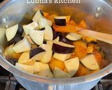 A picture of step 2 of Aubergine and potato curry:(Aloo Baingan).