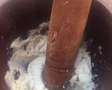A picture of step 2 of Pounded yam and egusi soup.