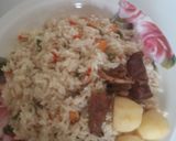 A picture of step 3 of Coconut rice with Irish potatoes.
