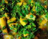 A picture of step 3 of Methi Sabji.
