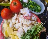 A picture of step 1 of Cauliflower and aloo.