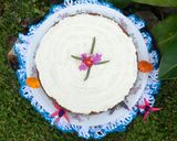 Foto del paso 5 de la receta: Torta integral de zanahoria con cubierta de queso crema y coco💜