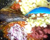 A picture of step 4 of Curry cous cous with Irish potatoes sauce.