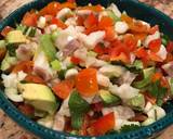 Ceviche with avocado, cherry tomatoes and spring onions recipe step 4 photo