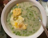 Zöldborsó főzelék tükörtojással recept fázis 3 fotója