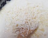 A picture of step 7 of Alfredo stuffed Garlic Bread. 😘.