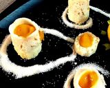 A picture of step 5 of SEMOLINA DHOKLA SHOT GLASS with MONGO RAS (ras - dhokla).