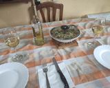 Foto del paso 6 de la receta: Pasta pesto, con trocitos de botifarra negra y chorizo al emmental