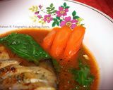 A picture of step 3 of Pan Seared Pomfret & Glazed carrots & Fish Consommé.