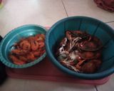 A picture of step 1 of Crabs and Prawns.
