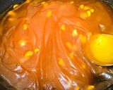 A picture of step 6 of Bombay Karachi halwa in heart shape.