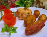 A picture of step 3 of Nargasi kofta kababs.