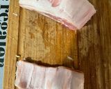Une image de l'étape 6 de Poulet et lard aux poivrons, tomates, épices et lait de coco.