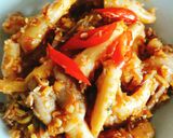 Hình bước làm 1 của món Nấm bào ngư xào sa tế