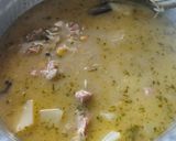 A picture of step 6 of Akhni pulav.