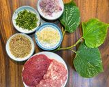 Hình bước làm 1 của món Bò nướng lá lốt