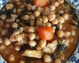 Foto del paso 7 de la receta: ☆ Potaje de garbanzos con bacalao y espinacas