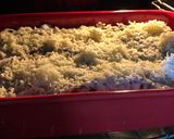 A picture of step 5 of Spicy minced Beef & Potato Bake with a creamy mushroom sauce & cheese.