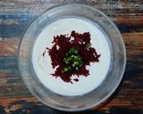 A picture of step 3 of Beetroot Raita.