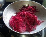 A picture of step 1 of Beet halva.