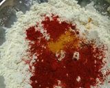 A picture of step 2 of Corn flour pakoda.
