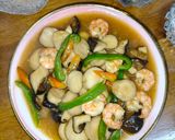 Gambar langkah 3 resipi King Oyster Mushrooms Stir Fry.