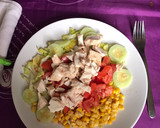 Foto del paso 7 de la receta: Ensalada fresquita de pollo asado,tomate y huevo. Aliño de Vidalim Kids 😋😋😋