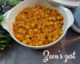 A picture of step 3 of Safed Matar or White Dry Peas Masala.