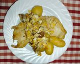 Foto del paso 9 de la receta Revuelto de huevos, patatas con pechugas