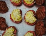 Foto langkah ke 5 dari resep Soes Red Velvet Love Vla Susu Keju.