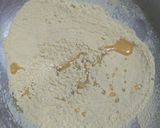 A picture of step 1 of Mohanthal or Besan Burfi.