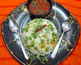A picture of step 5 of Rice Pulao with Tomato soup.