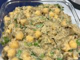 Eggplant 🍆 with Tahini and Chickpeas