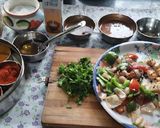 A picture of step 4 of Dhaba style spicy kadai paneer.