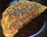 A picture of step 8 of Spinach Mushroom Omelette.